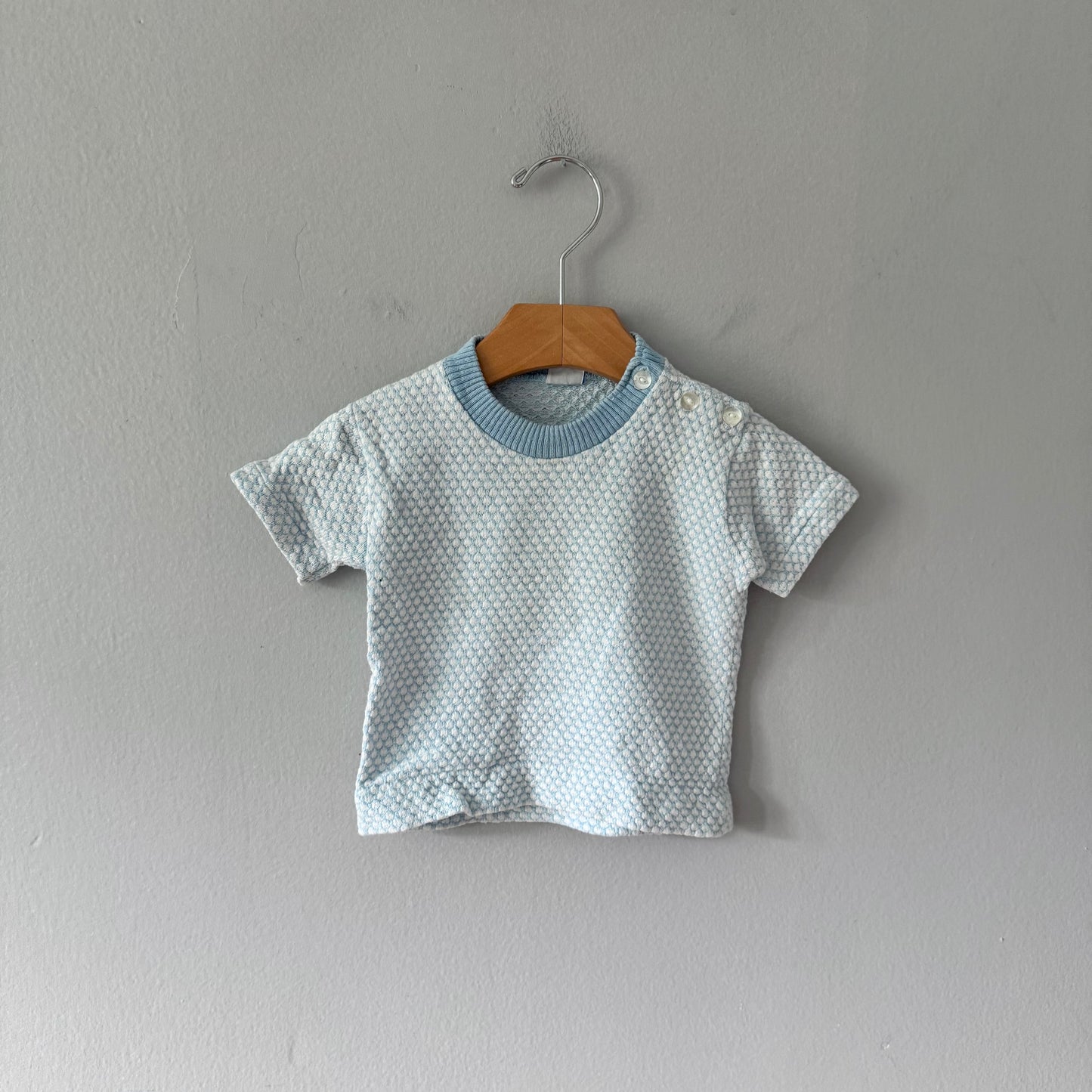 Vintage / Blue white knit top / NB