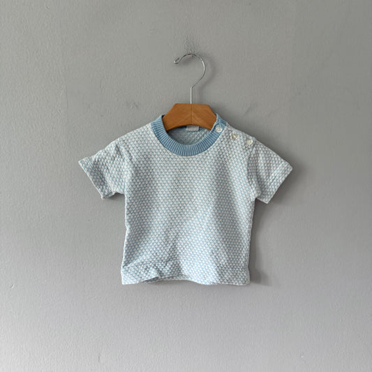 Vintage / Blue white knit top / NB