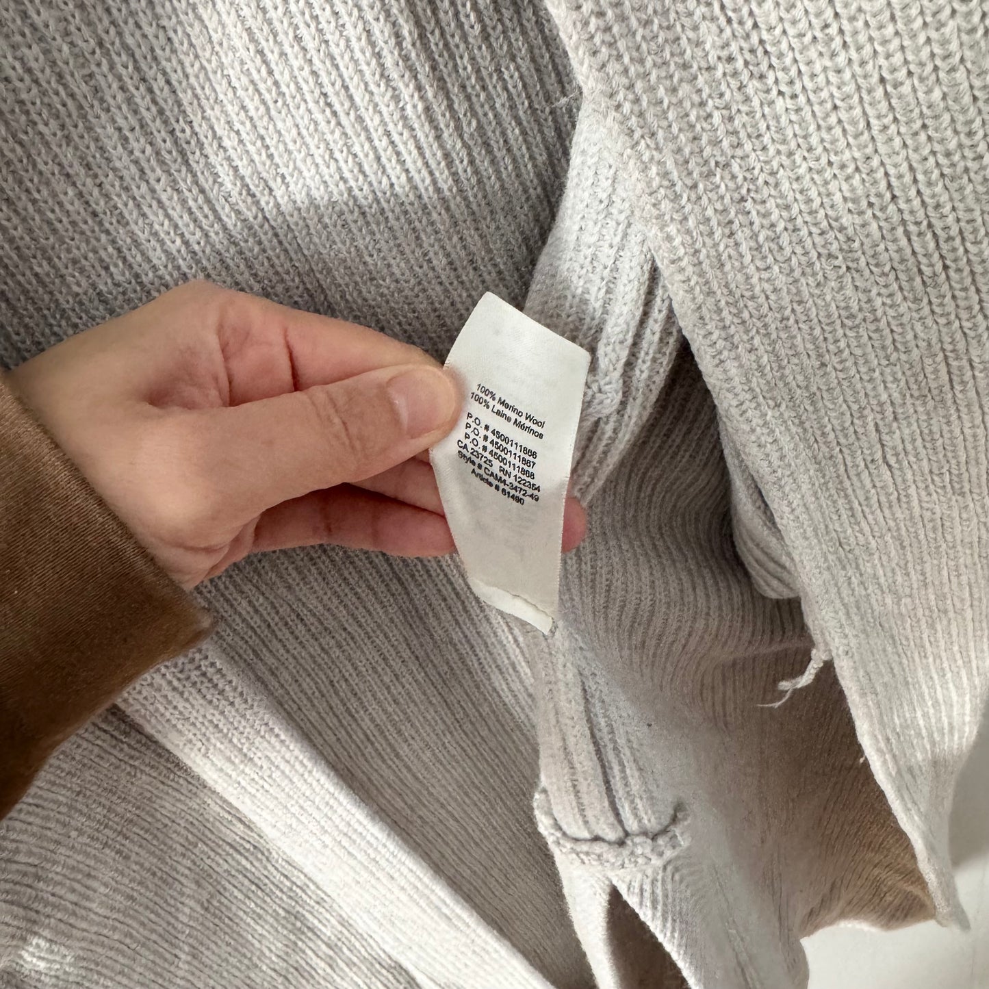 Wilfred / gilet long en tricot 100 % laine mérinos / Femme M