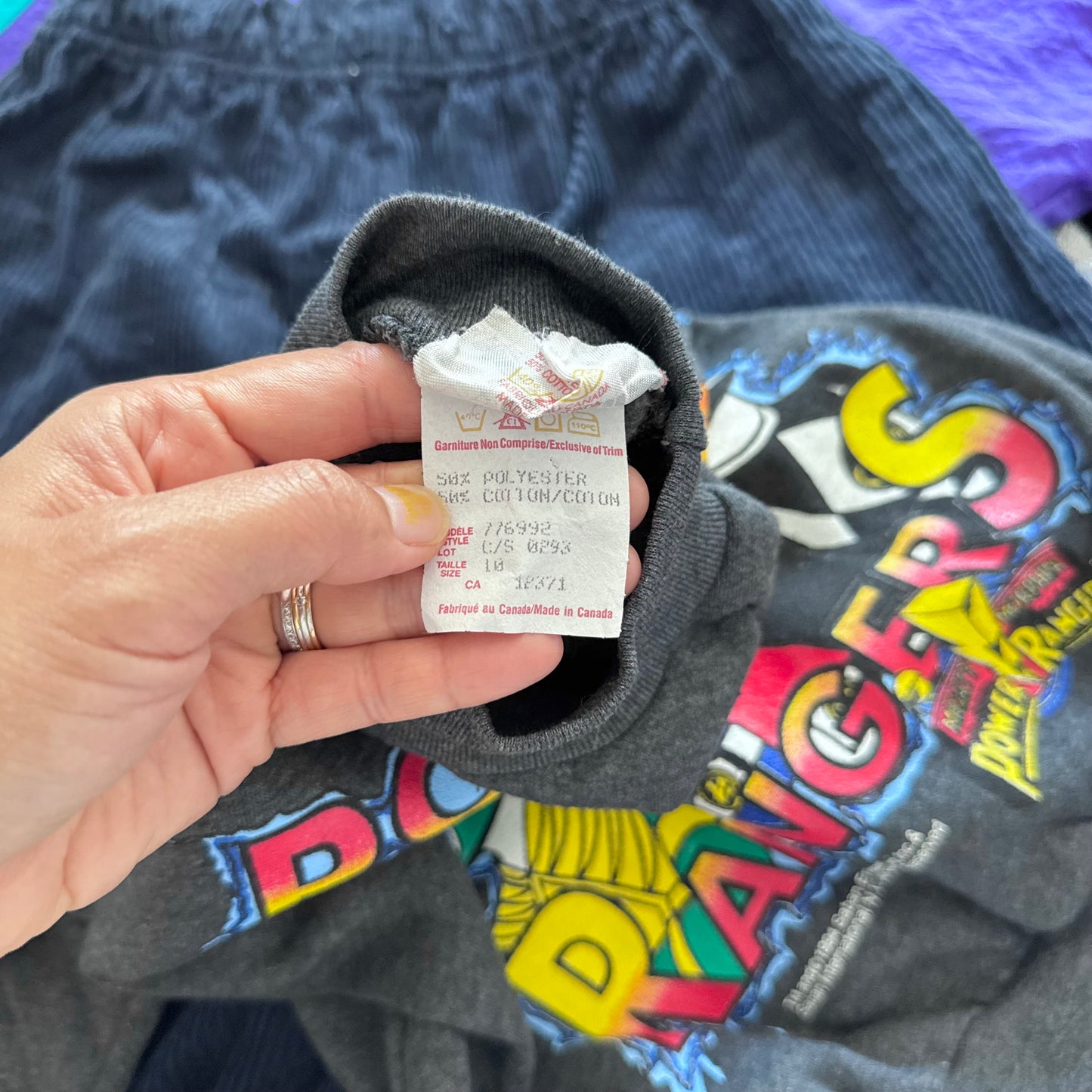 Vintage Power Ranger / Sweatshirt and pants set / 10Y(Fits 8-9Y)