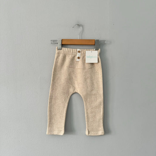 Indigo baby / Beige fleece lined pants / 18-24M