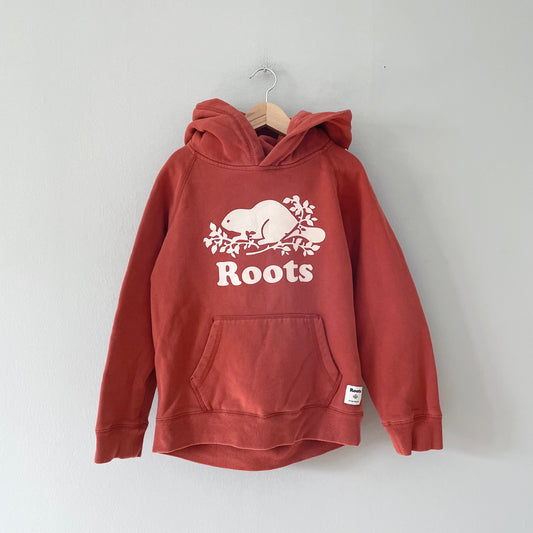 Roots / Orange brown hoodie / 7-8Y