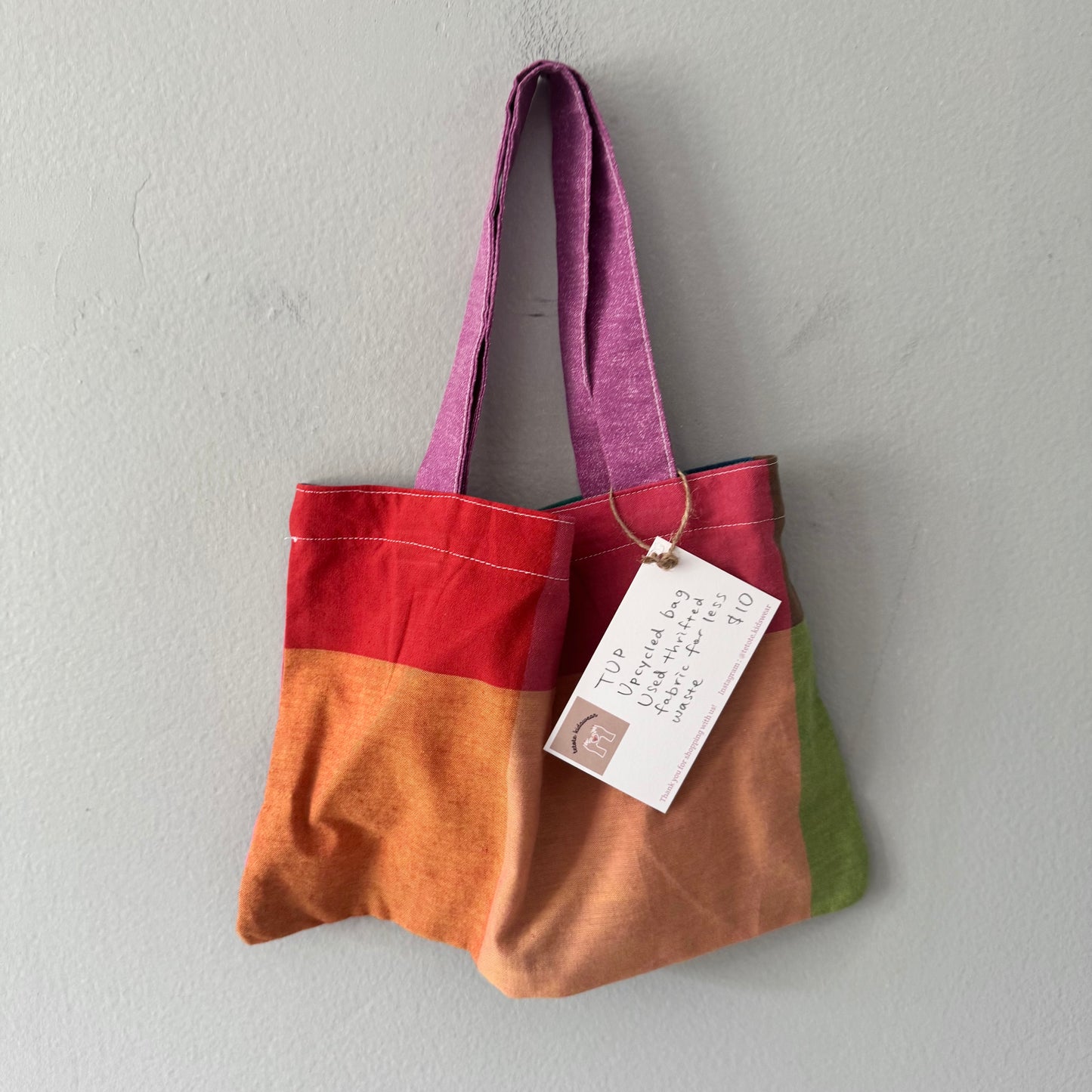 TUP / Upcycle playful bag / 7.5 x 11 inches