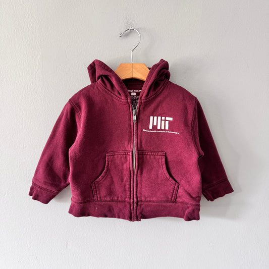 DCollege Kids / Burgundy MIT zip up hoodie / 2T