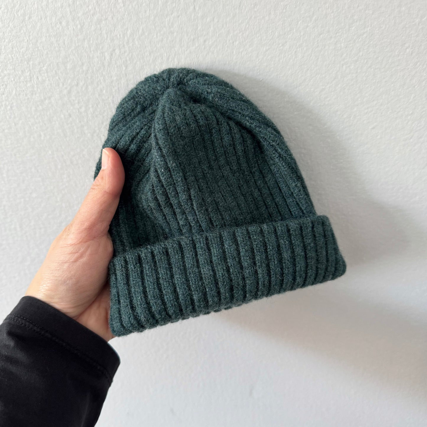 H&M / Bonnet en maille vert / 3-6M