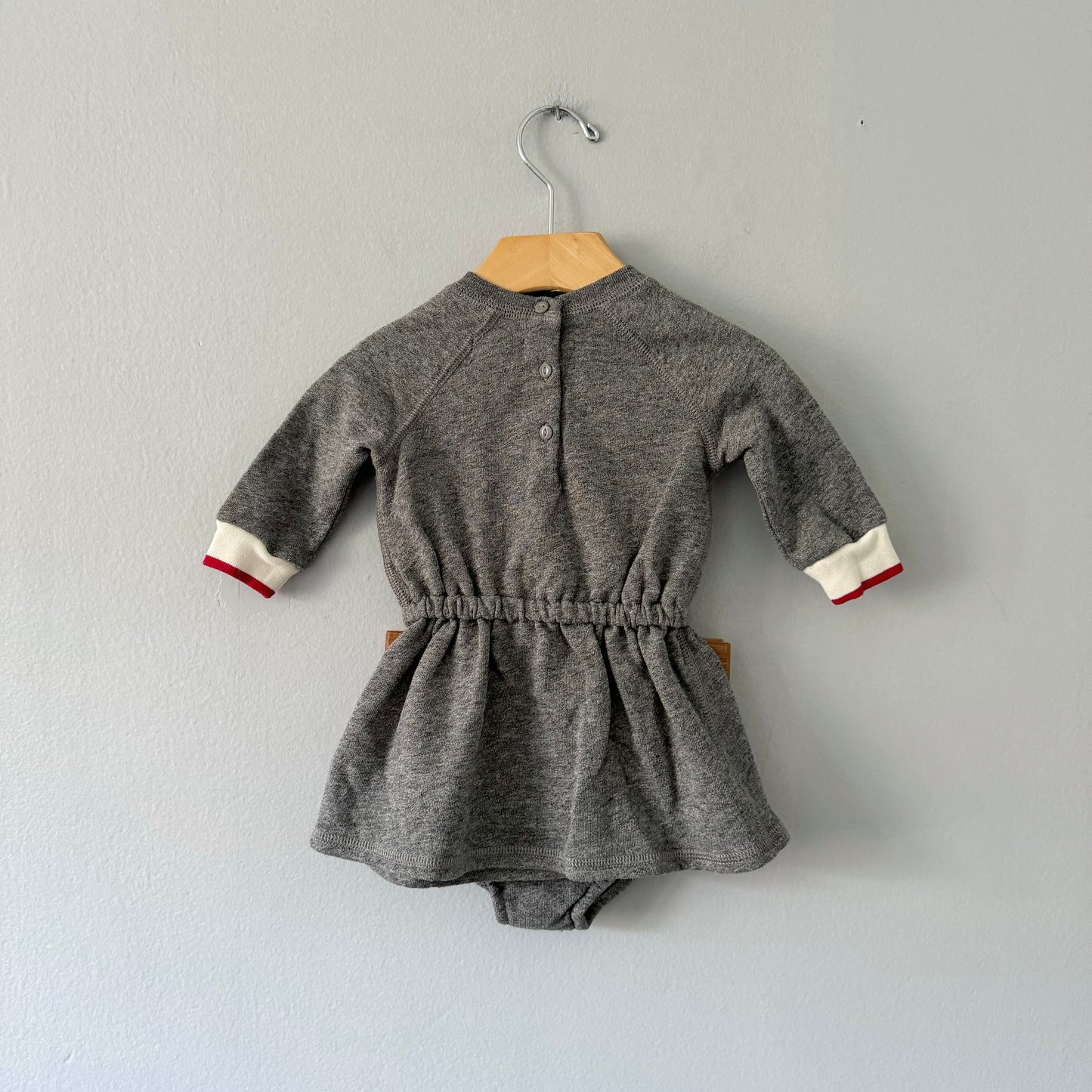 Ralph Lauren / Dark grey dress and bloomer set / 3M