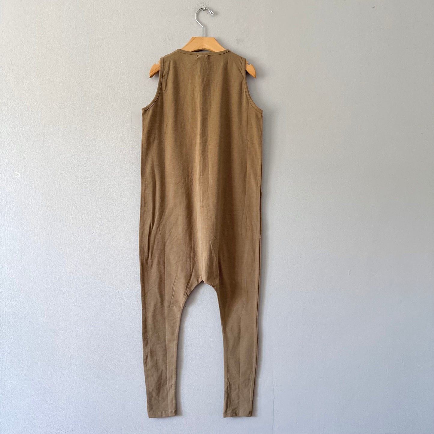 The Simple Folk / Brown organic cotton tank romper / 7-8Y - New with tag