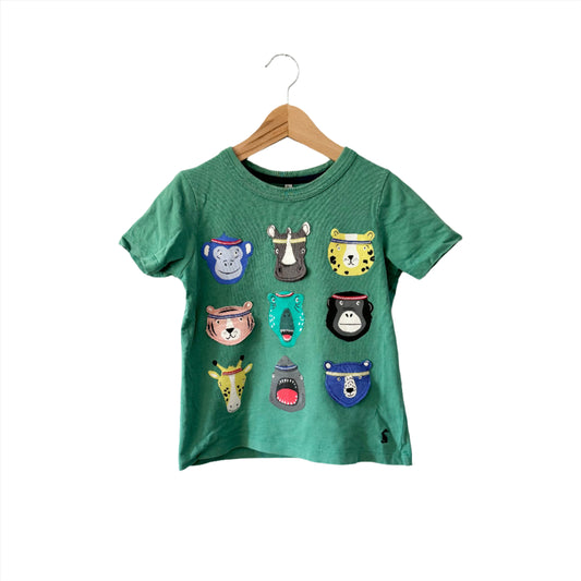 Joules / Green animal T-shirt / 5Y