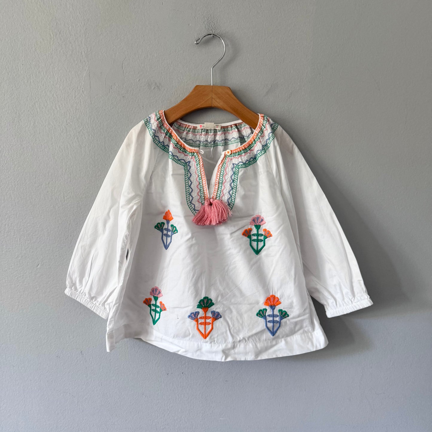 Crewcuts / White cotton tunic / 6Y