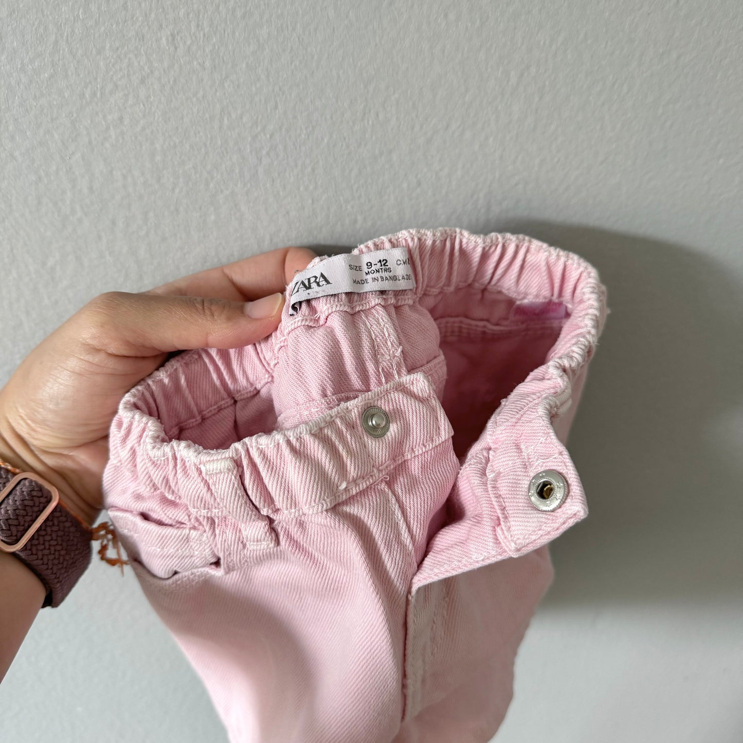 Zara / Light pink denim shorts / 9-12M