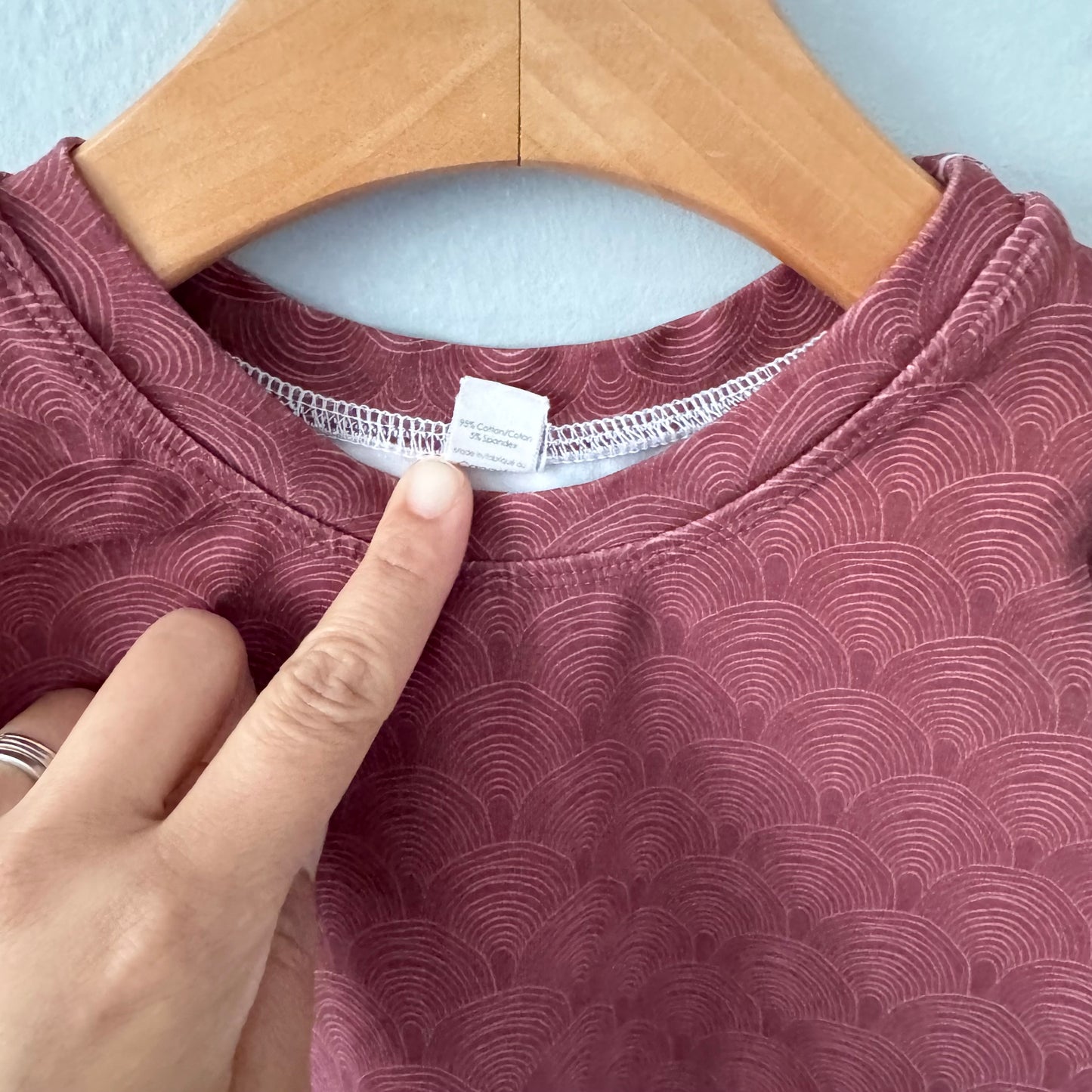 Pine Baby Co. / Burgundy romper / 18-24M