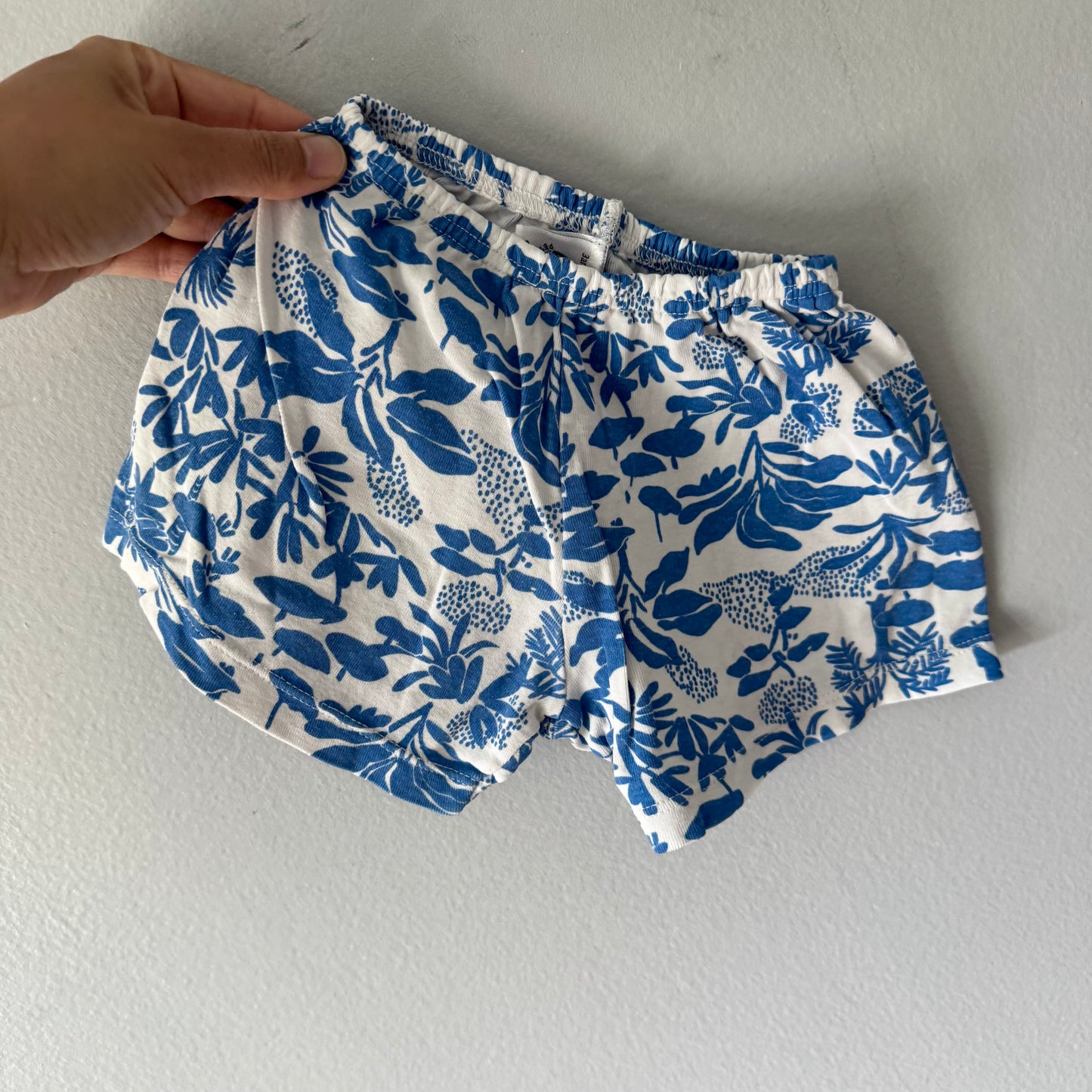 Petit bateau / White x blue shorts set / 3Y