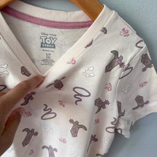 Toy Story / Light pink x beige T-shirt / 6Y