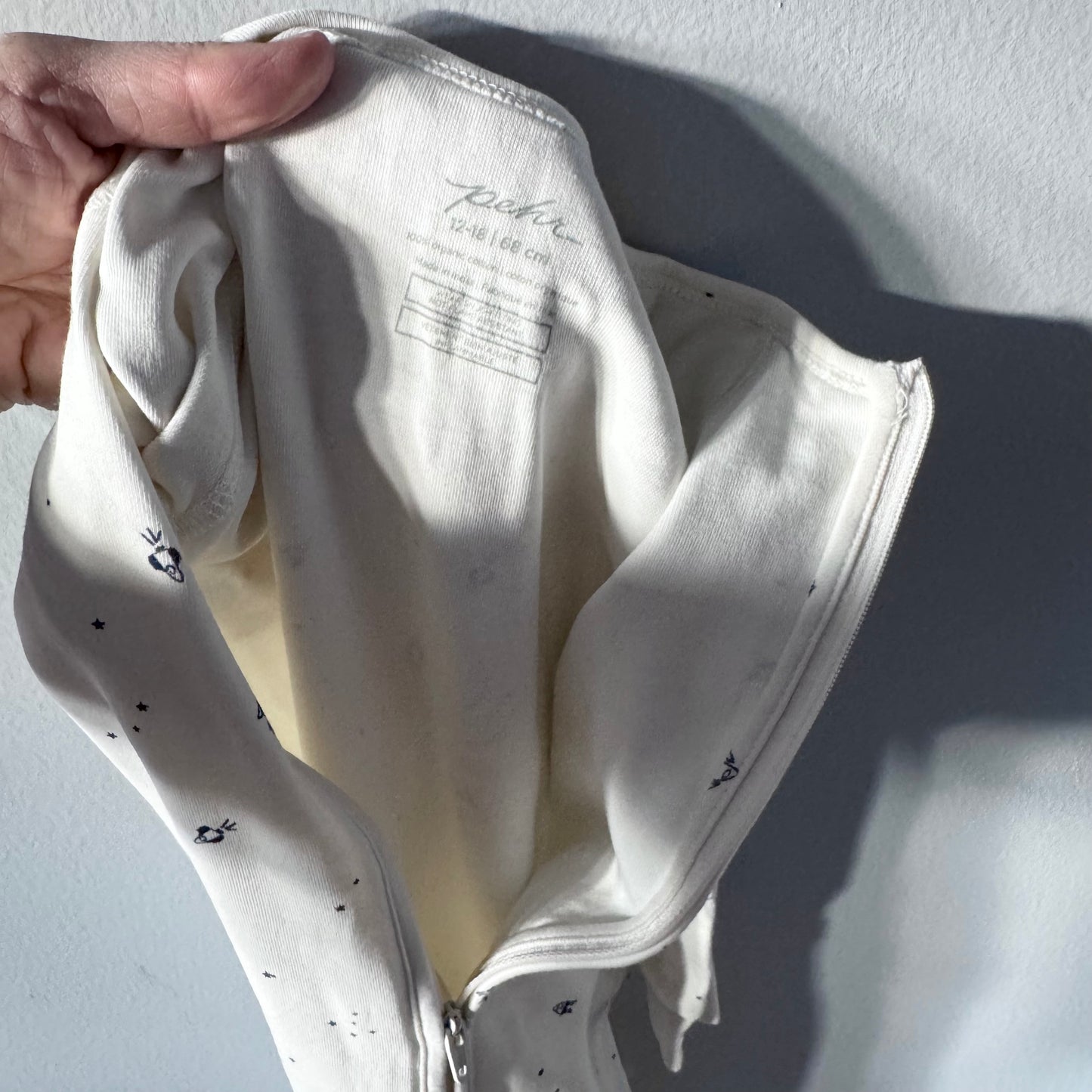 Pehr / White x space romper / 12-18M