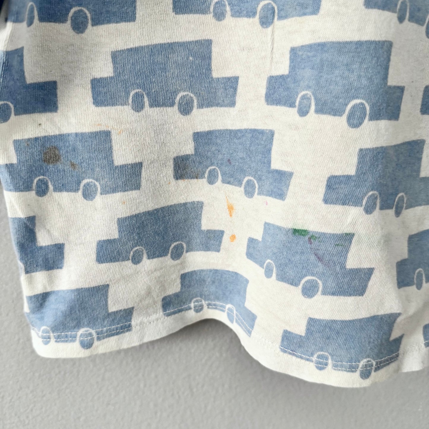 Bobo Choses / White x blue car long sleeve / 18-24M - PLAY