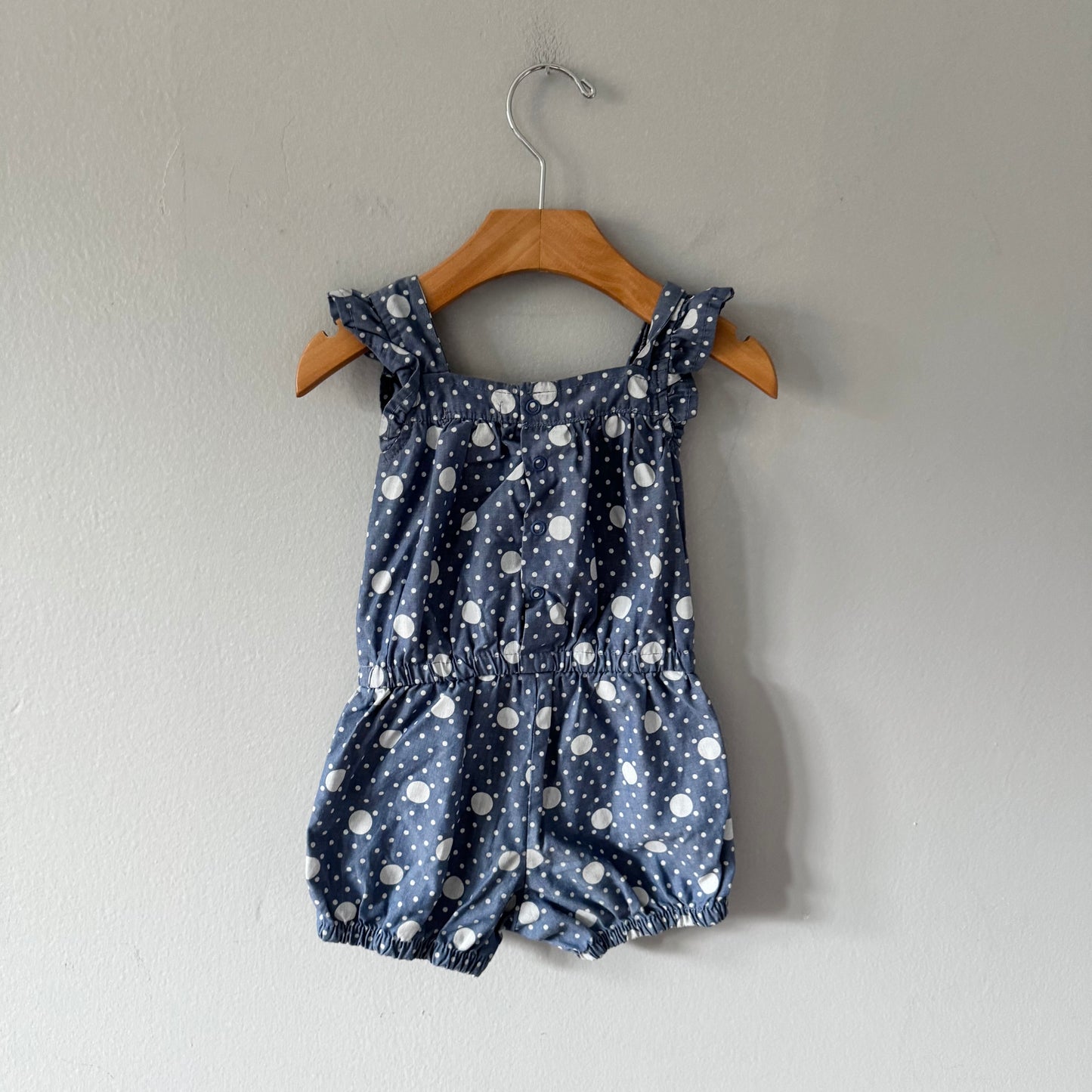 US Polo Assn / Barboteuse à pois bleus / 18 mois