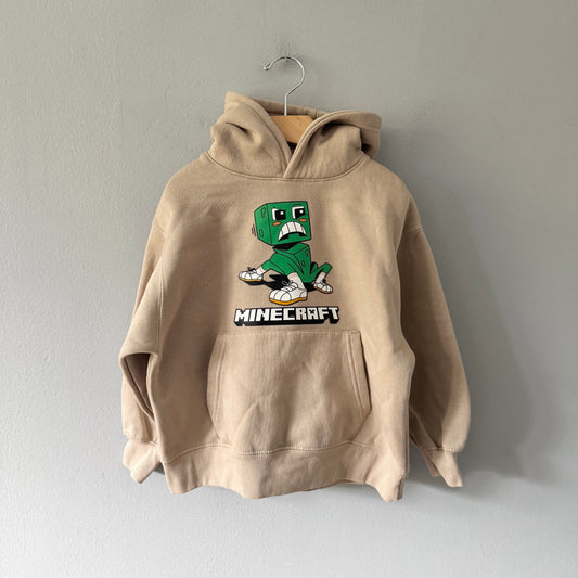 Zara / Beige x Minecraft hoodie / 6-7Y
