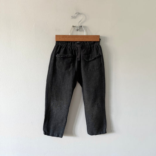 Zara / Dark grey flannel pants / 4-5Y