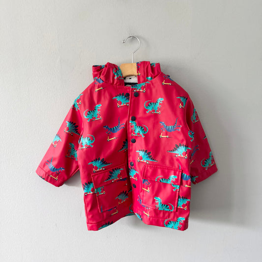 Hatley / Red dinosaur rain coat / 2Y