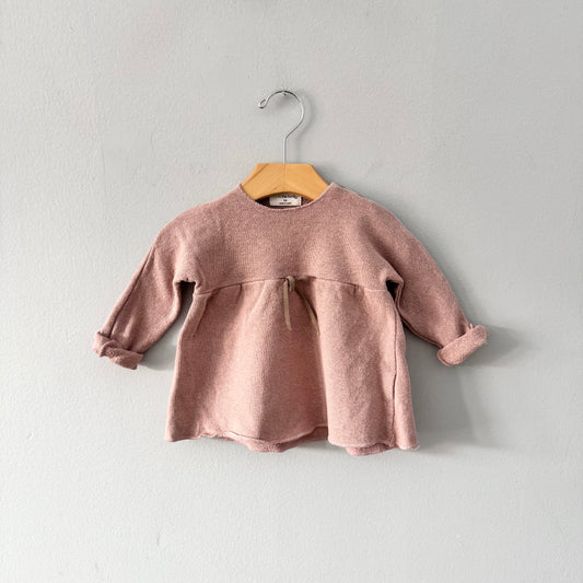 1+ in the family / Smokey pink knit dress / 6M