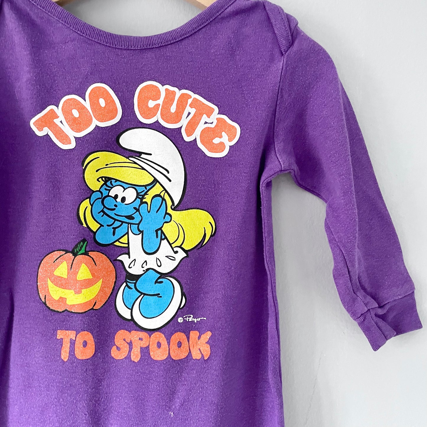 Smurf / Purple Halloween romper / 12-18M