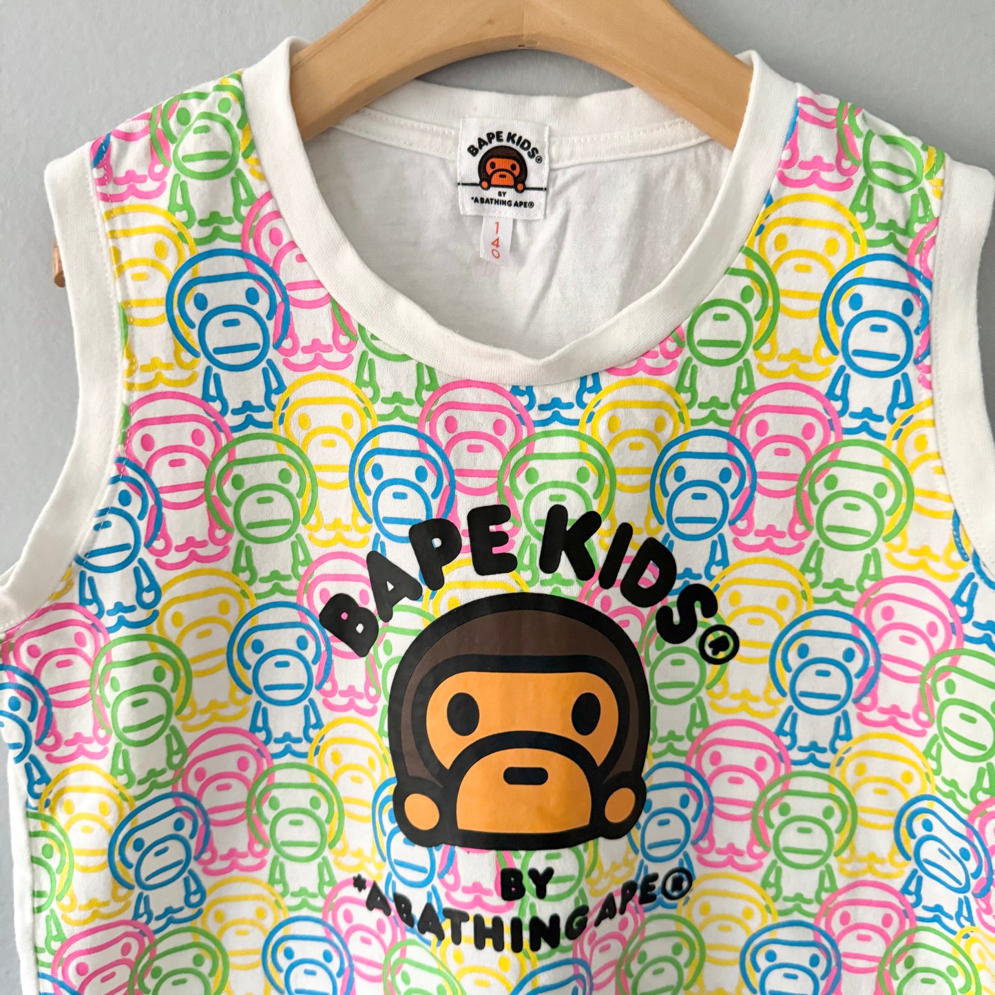 Bape kids / White tank top / 140cm(9-10Y)