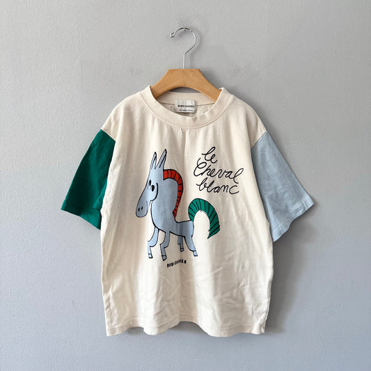 Bobo Choses / White x horse T-shirt / 8-9Y