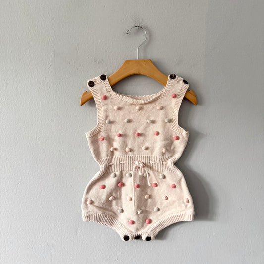 No brand / Cotton knit bubble romper / 18-24M