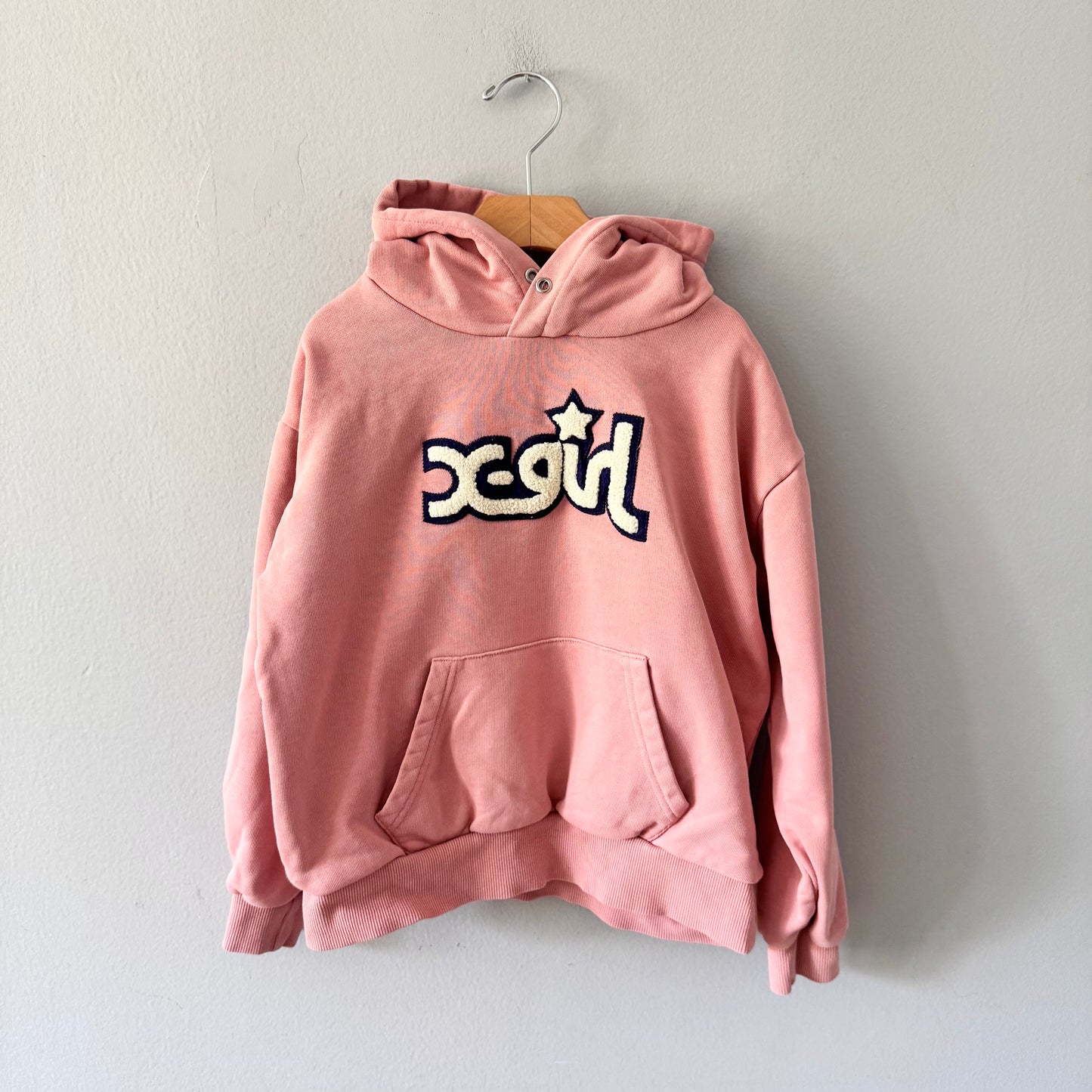 X-girl / Pink hoodie / 6Y