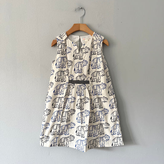 Crewcuts / White x elephant tank dress / 6Y