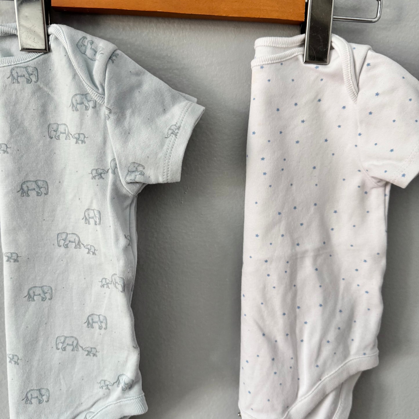 Next / 2 short sleeve onesies / 6-9M