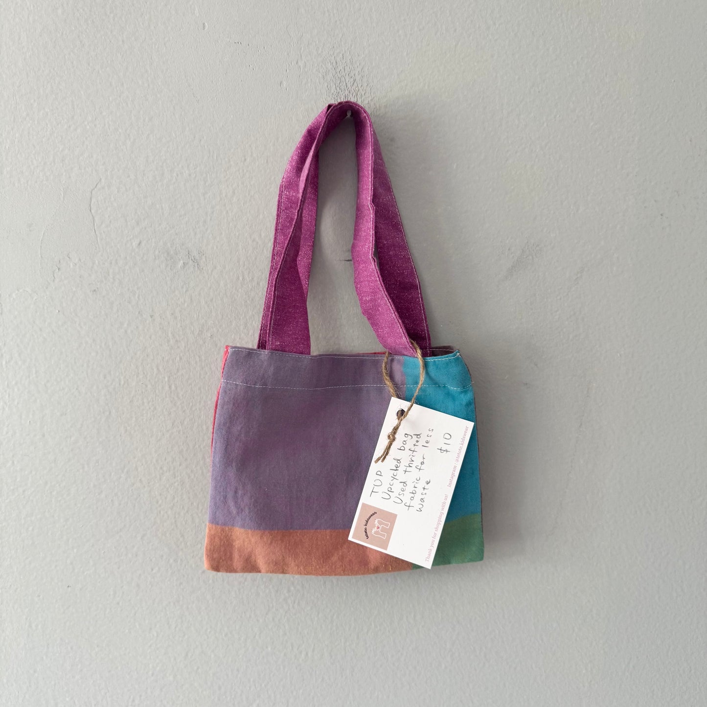 TUP / Upcycle playful bag / 5.25 x 6.5 inches