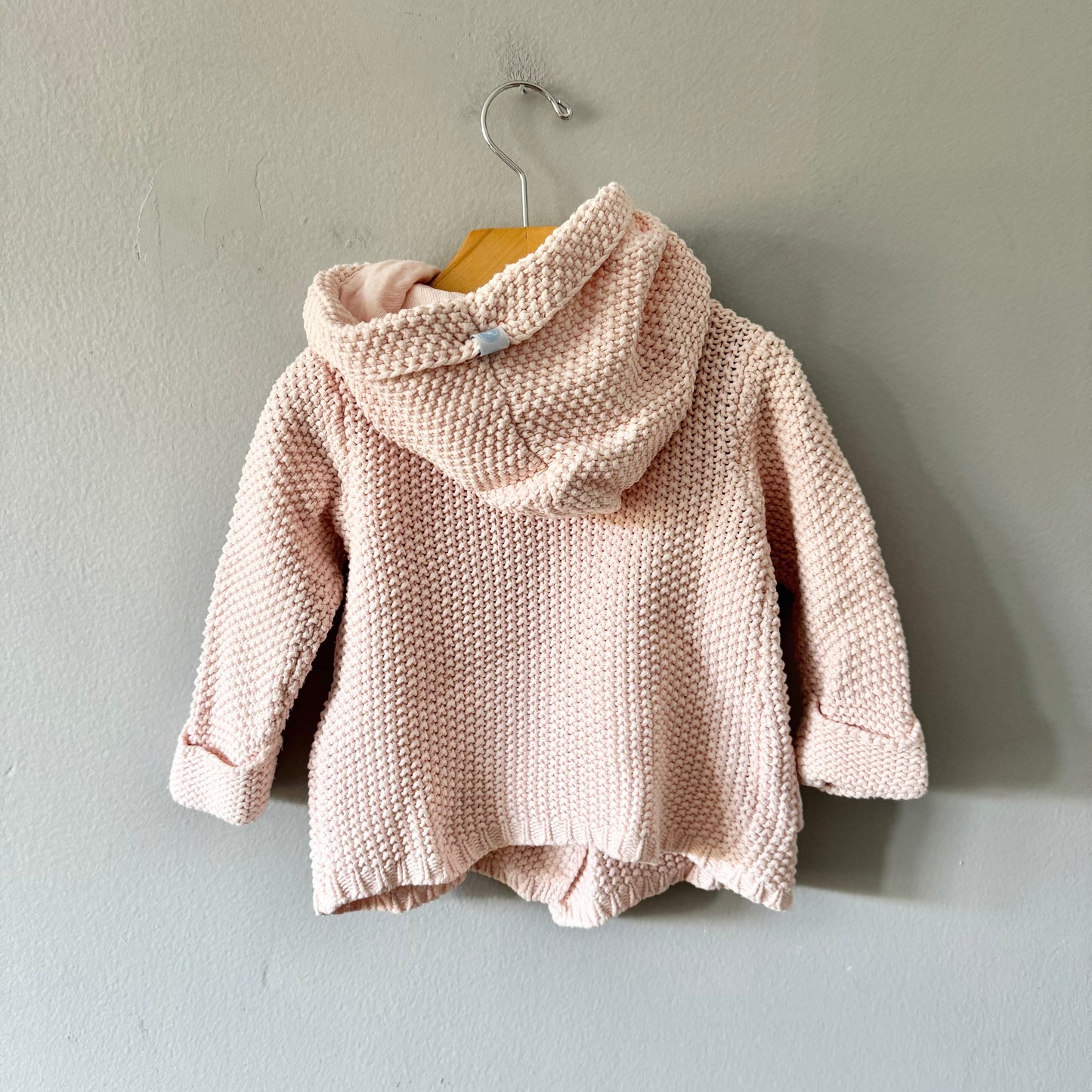 Beba bean / Light pink cotton knit jacket / 12-18M
