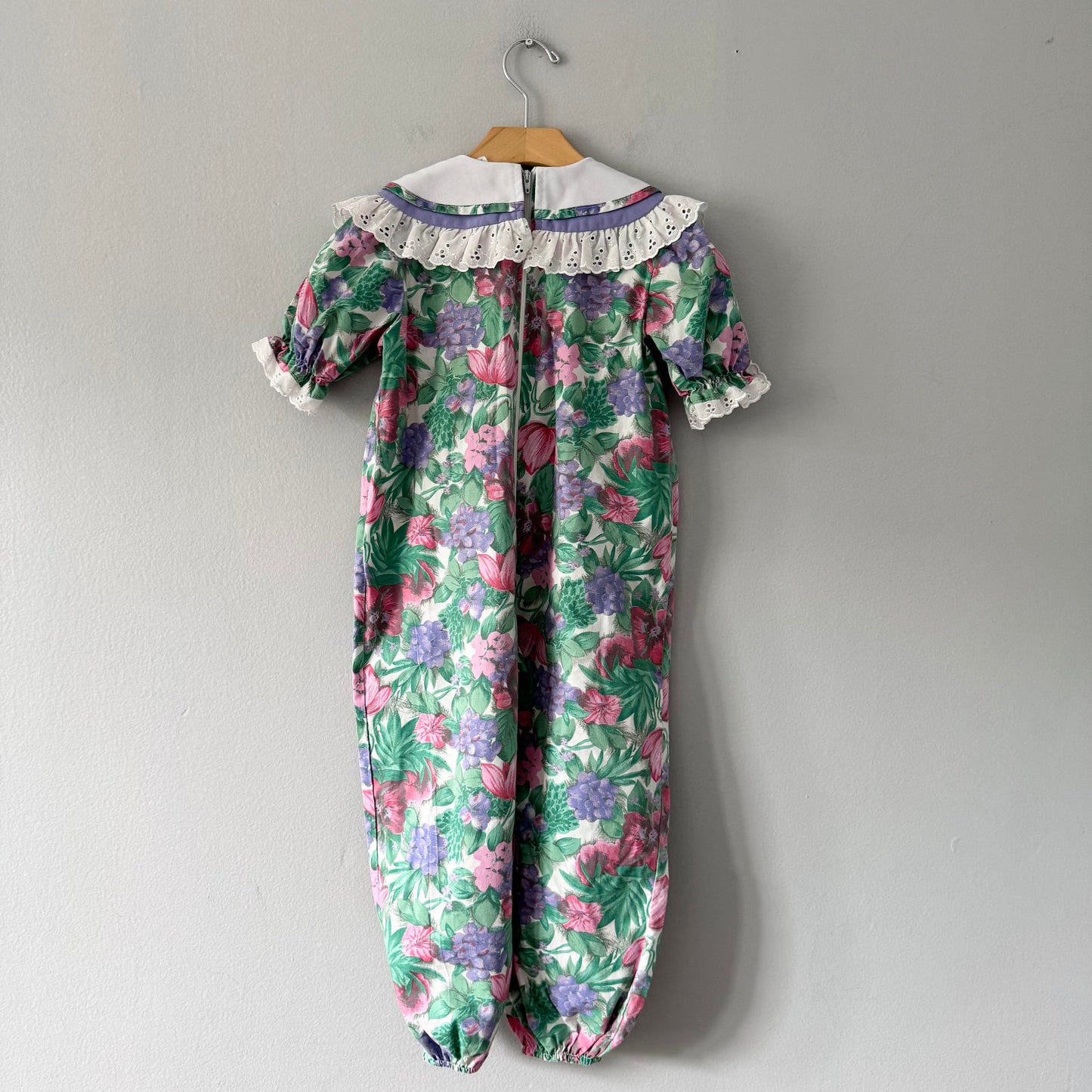 Vintage Sears / Floral long sleeve jumpsuit / 3Y