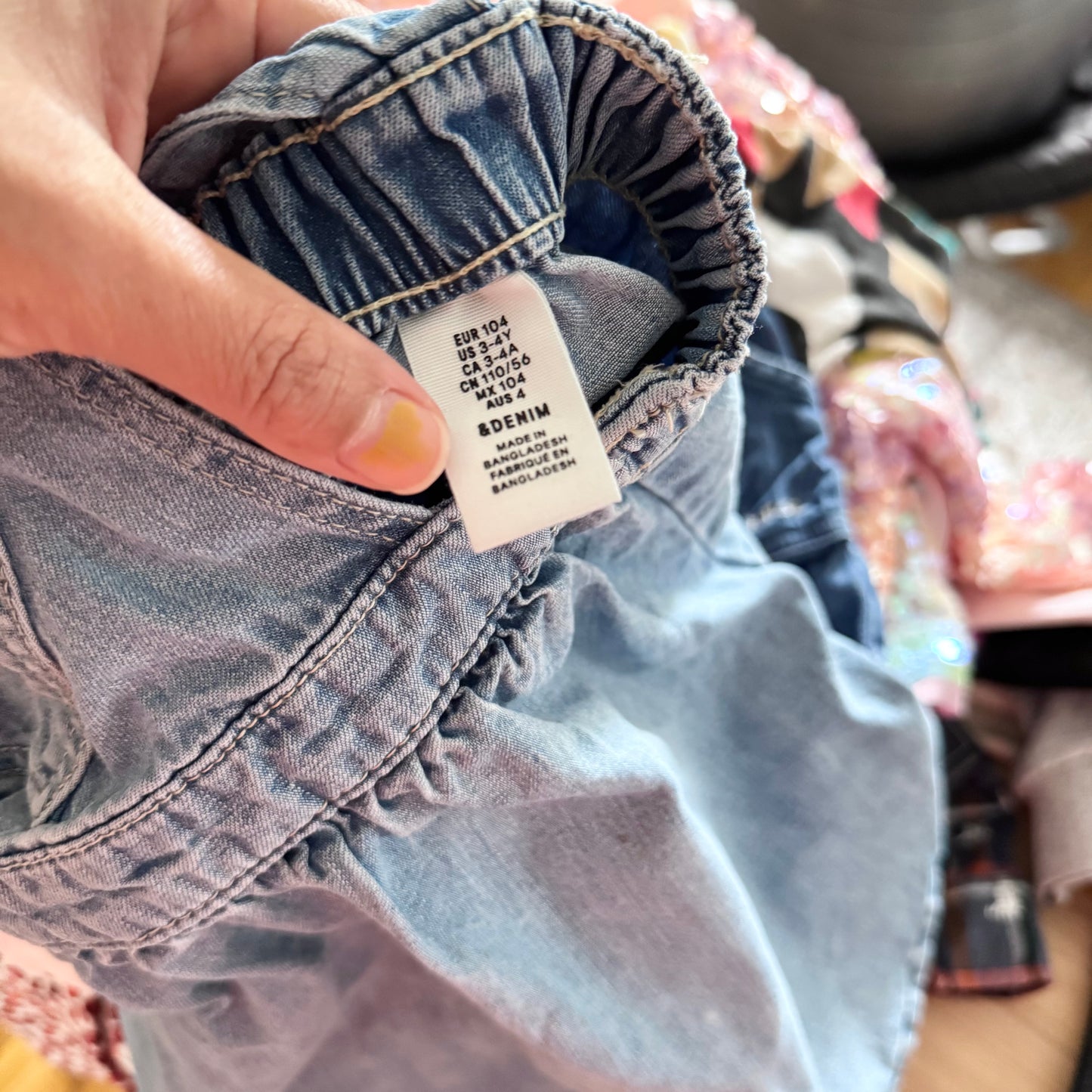 H&M / Overall denim skirt / 3-4Y