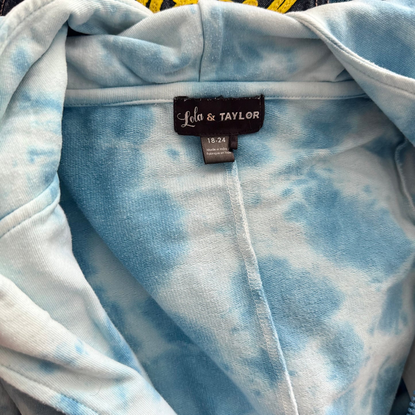Lola & Taylor / Blue tie dye crew romper / 18-24M