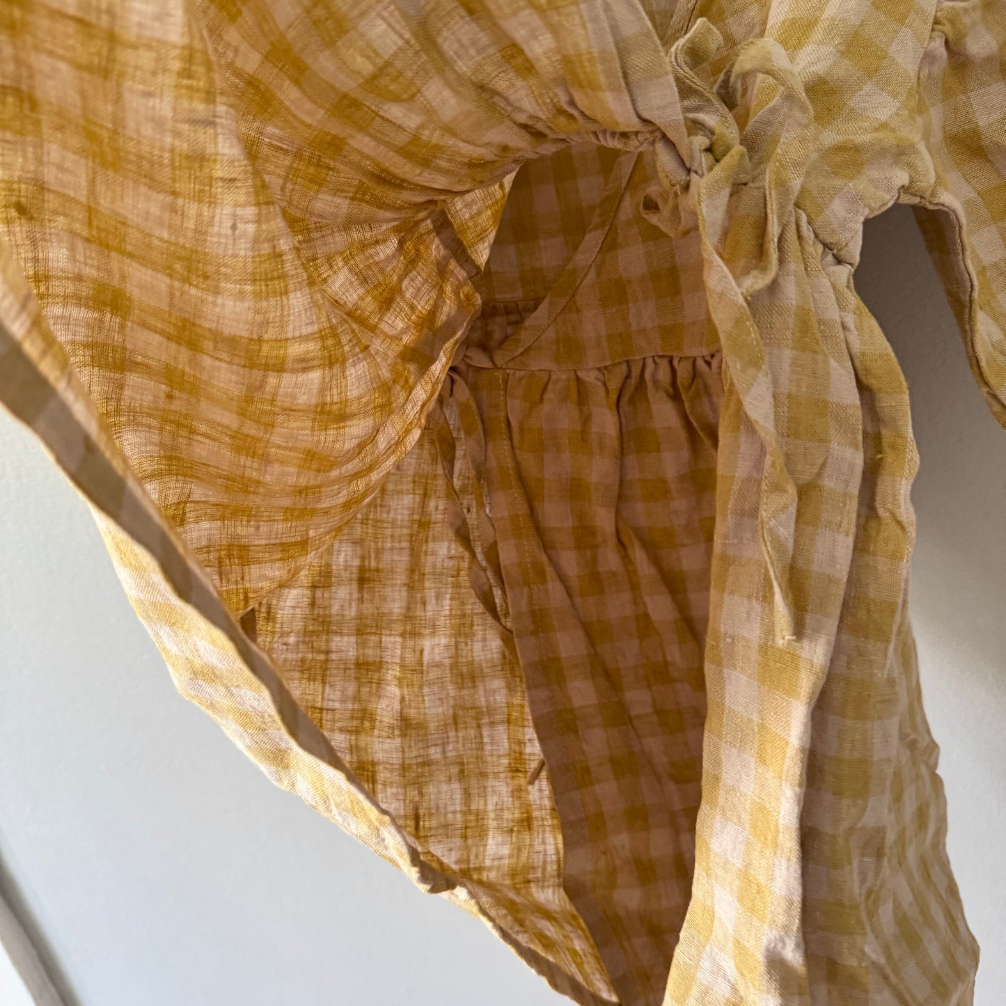 Nellie Quats / Linen gingham dress / 3-4Y