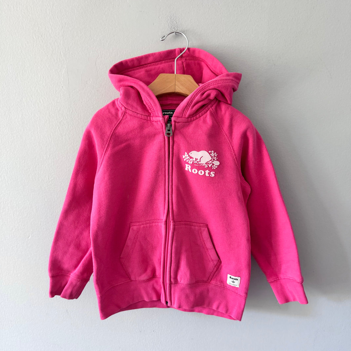 Roots / Pink zip up hoodie / 5T