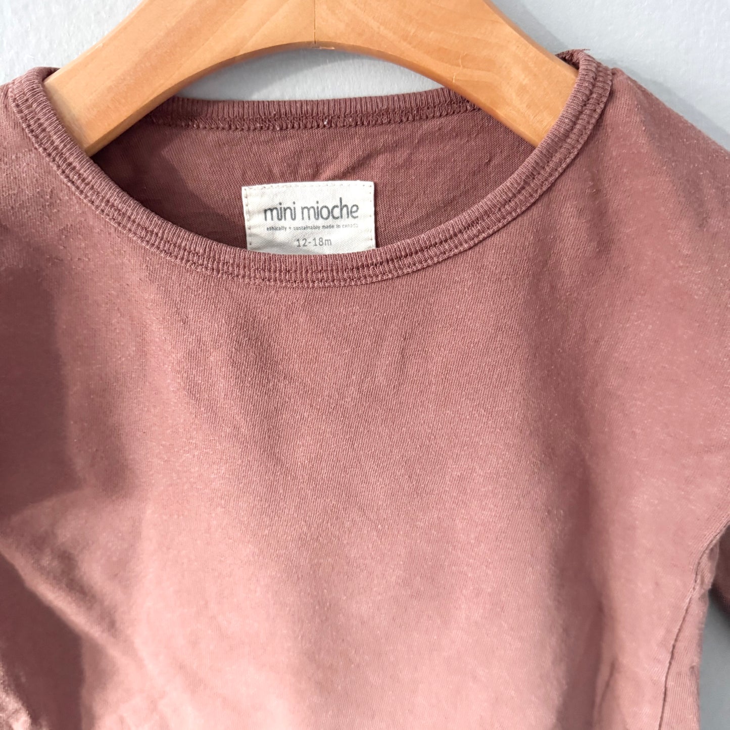 Mini mioche / Brown long sleeve top / 12-18M