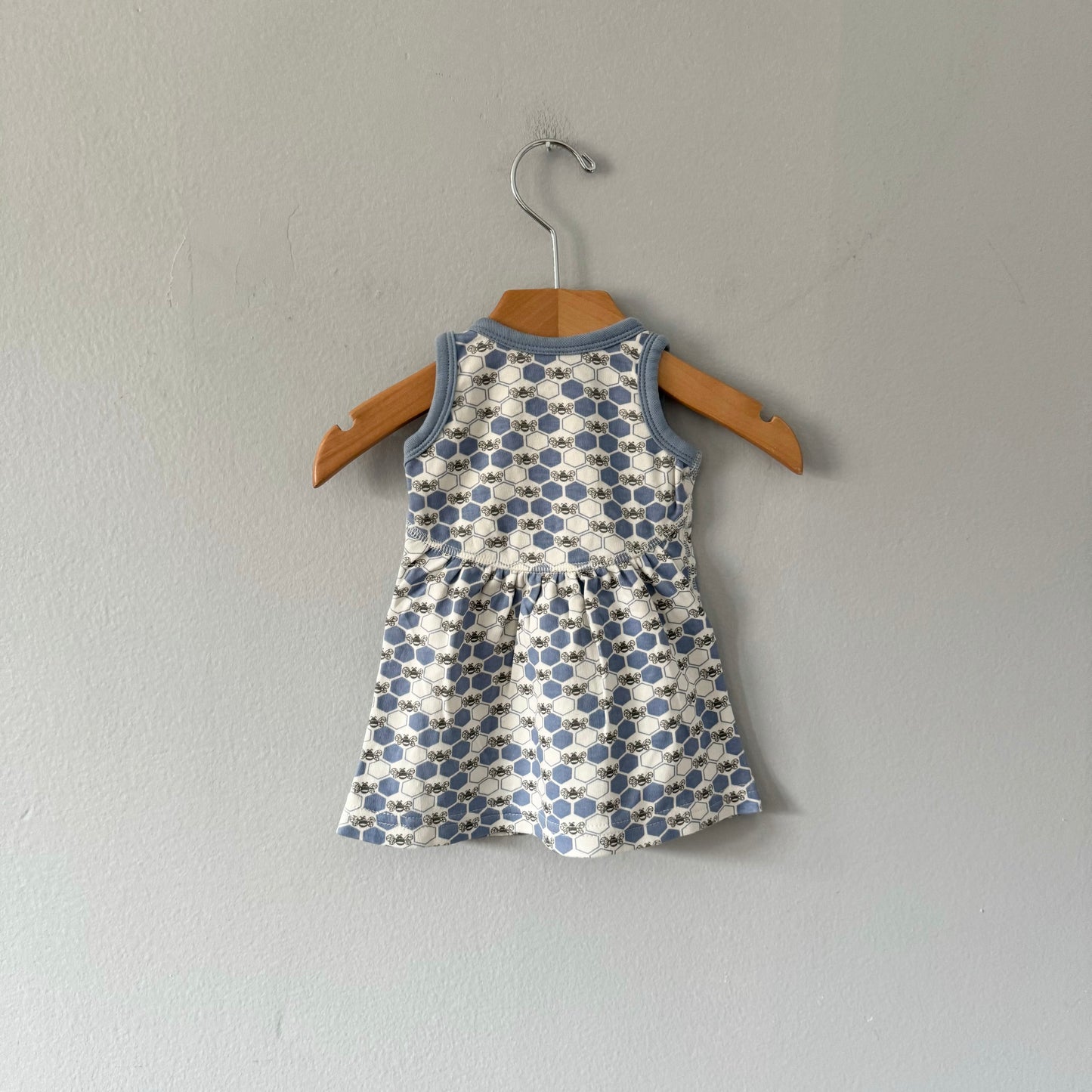 Sapling / Blue x bee tank dress / 0-3M