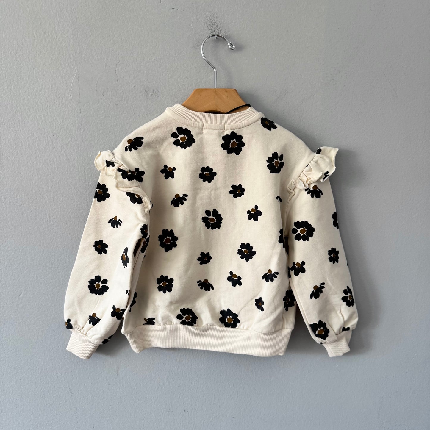 Miles the label / Sweat-shirt blanc à fleurs / 3A - Neuf avec étiquette
