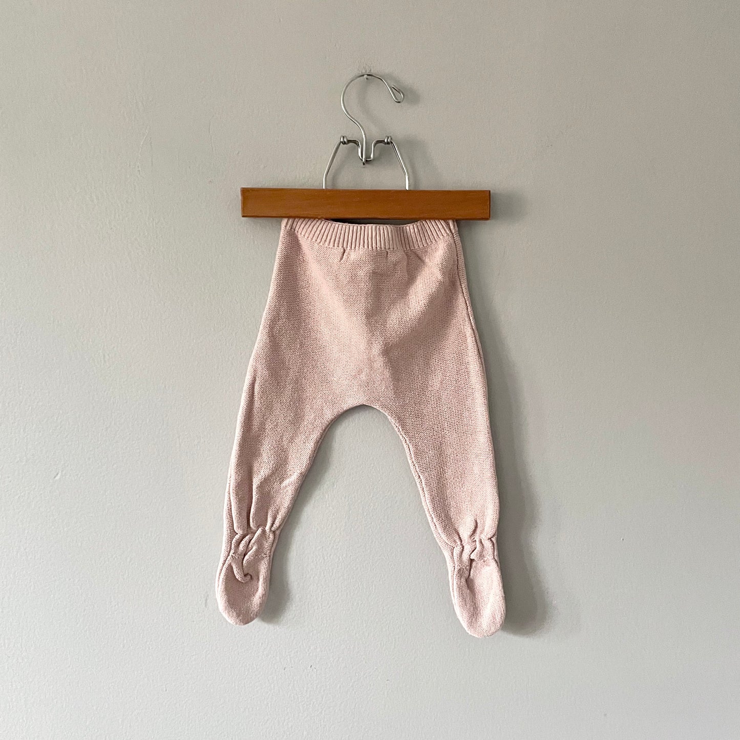 Zara / knit pink footed pant / 6-9M