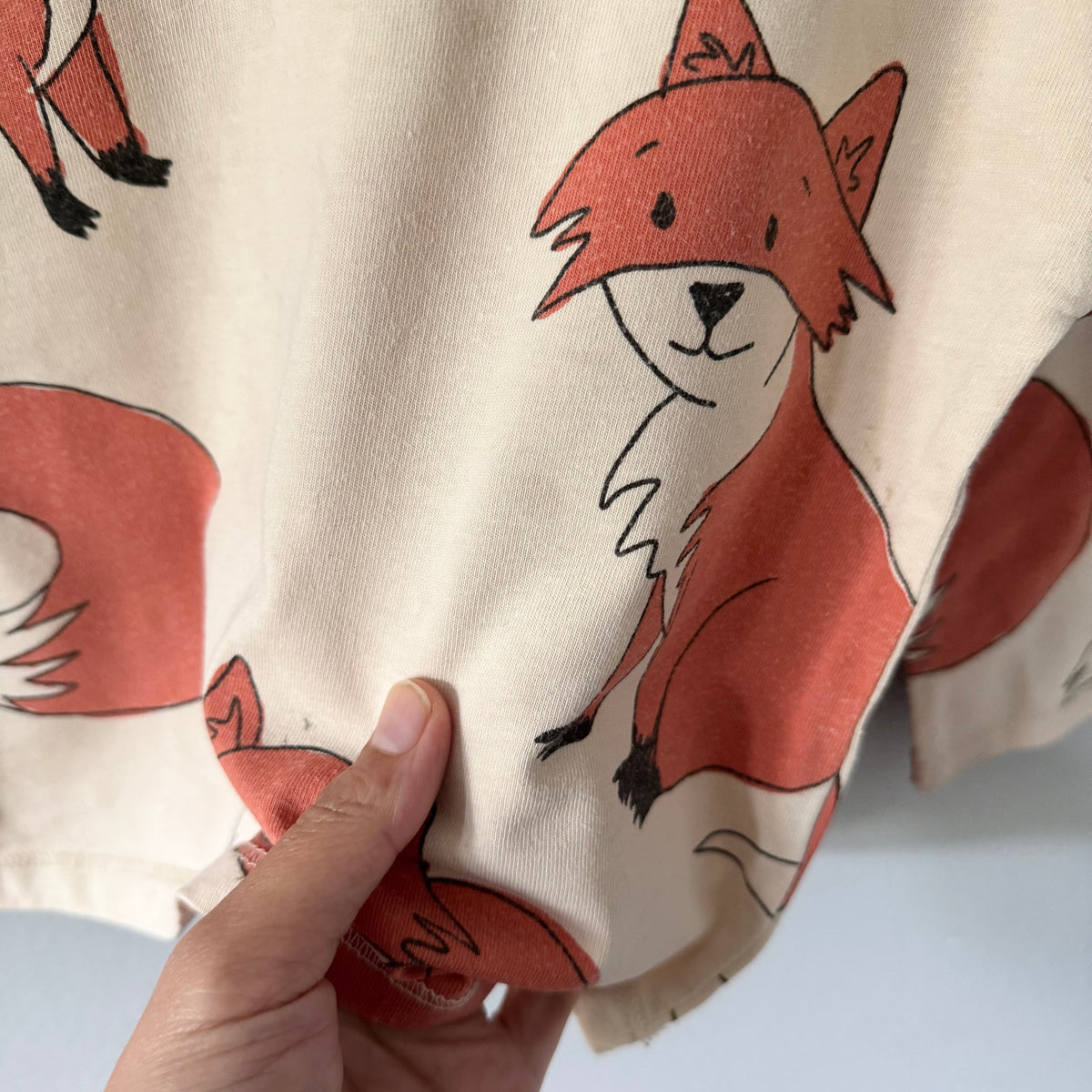 Zara / Beige x fox long sleeve / 12-18M