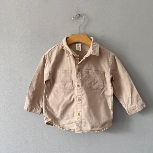 H&M / Beige cotton shirt / 12-18M