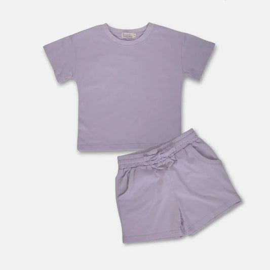 Bee & Magnolia / Ensemble court en coton biologique - Brise de lilas / 8 ans