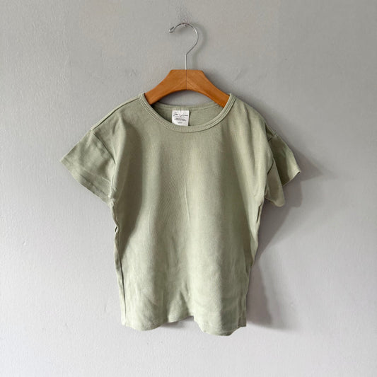 Jax & Lennon / Sage ribbed T-shirt / 4-5Y