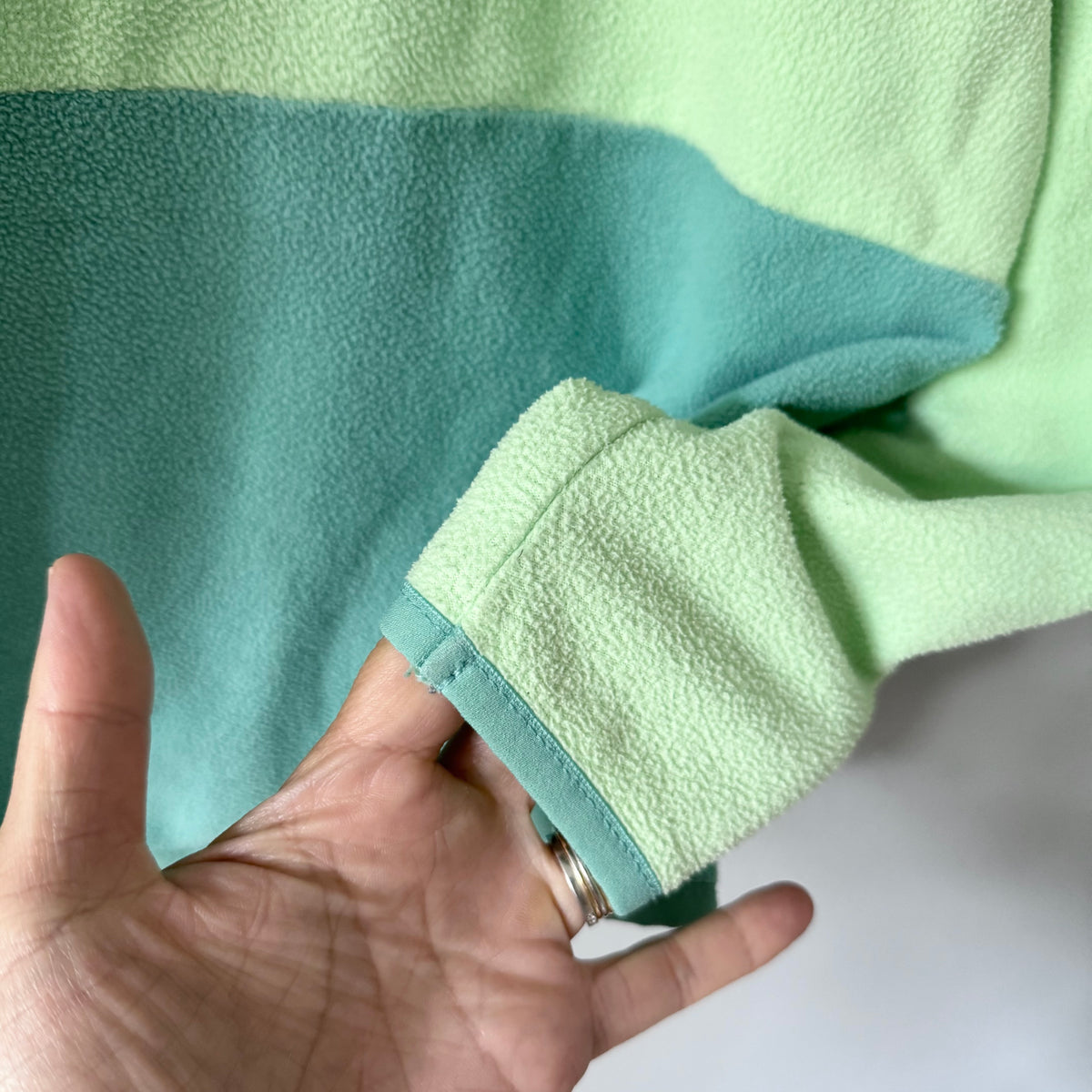 The North Face / Green fleece zip up / 5Y