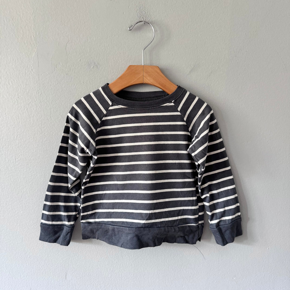 Mini mioche / Grey stripe long sleeve / 18-24M