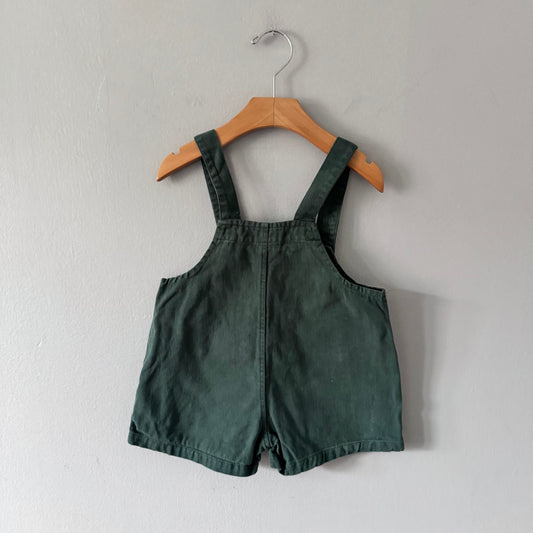 No brand / Dark green overall shorts / 12M