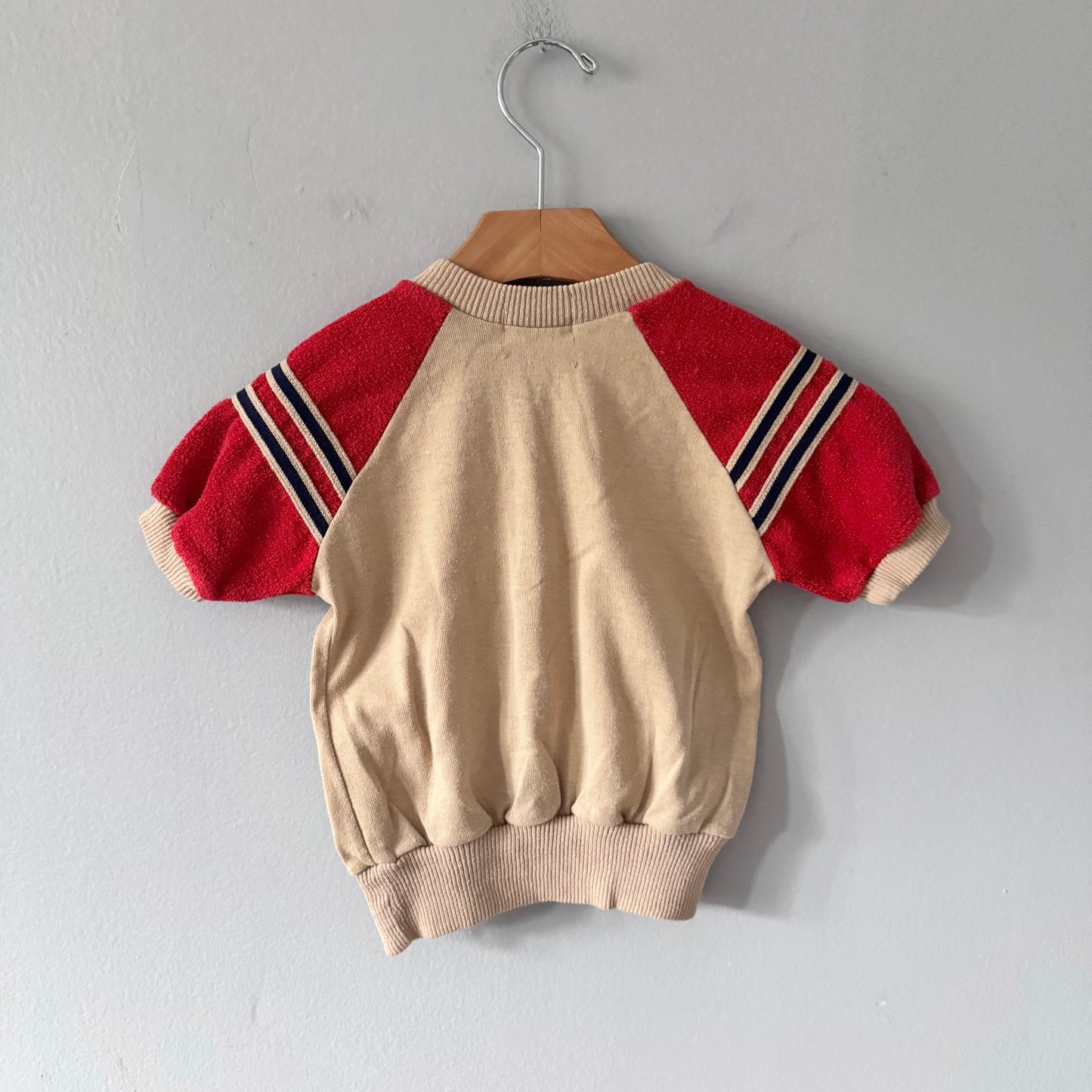 Vintage Health tex / Beige crew short sleeve / 6Y(Fits 3-4Y)